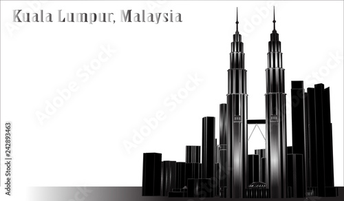 Photography Vector City of Kuala Lumpur, Malaysia