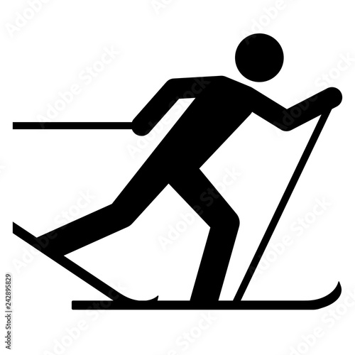 Картината върху платно nwss12 NewWinterSportSign nwss - gz278 GrafikZeichnung - siwb525 SignIsolatedWhi