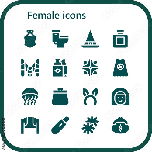  female icon set