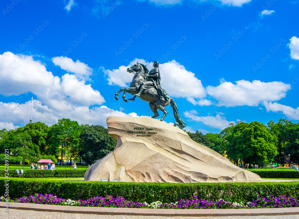 The Bronze Horseman  equestrian statue of Peter the Great in Saint Petersburg created Falconet in 1770