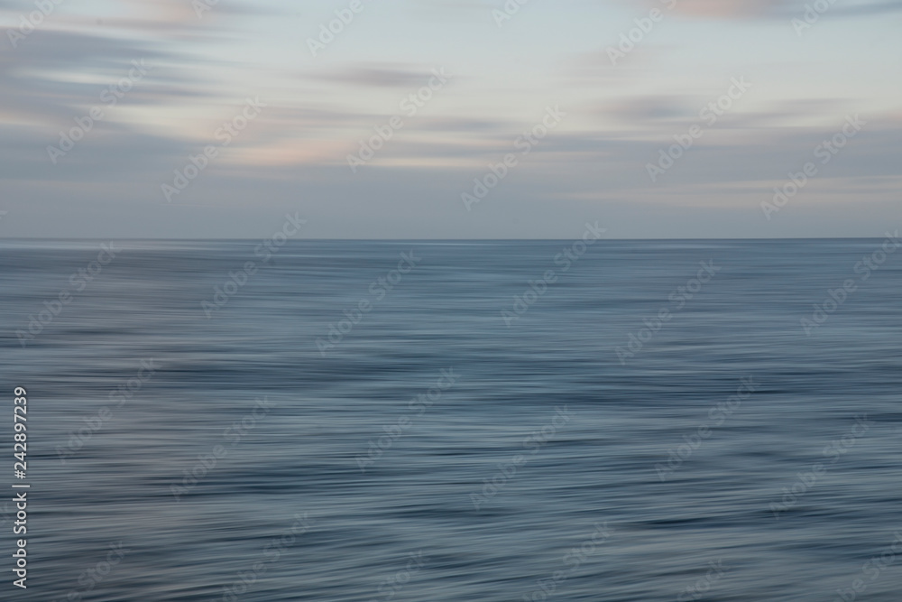 Lofoten - Norway, at sea. A horizontal camera movement from the sea.