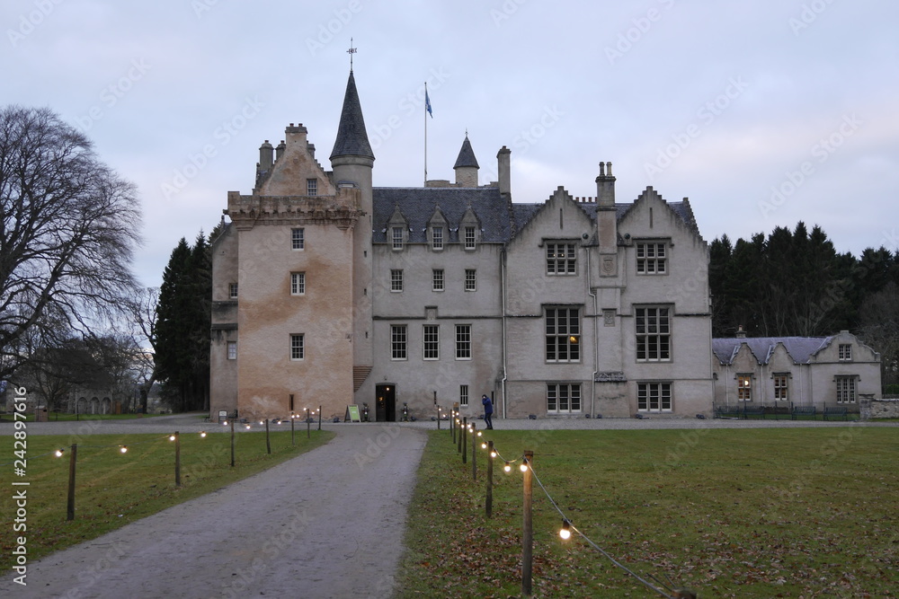 Brodie Castle im Winter, Ostküste Schottland