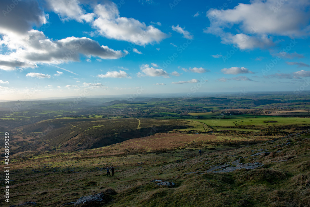 Fototapeta premium View from Widgery Cross on Brat Tor, Dartmoor