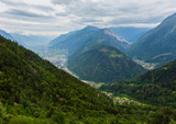 Chamonix valley summer view, France