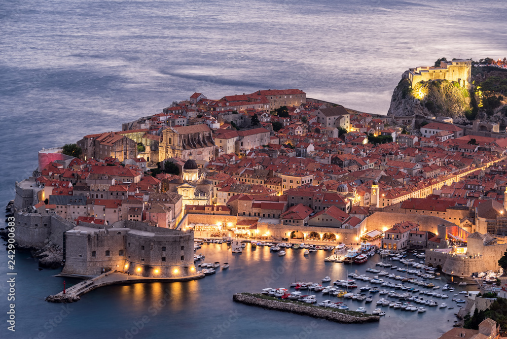 Dubrovnik Historic Center Early Evening