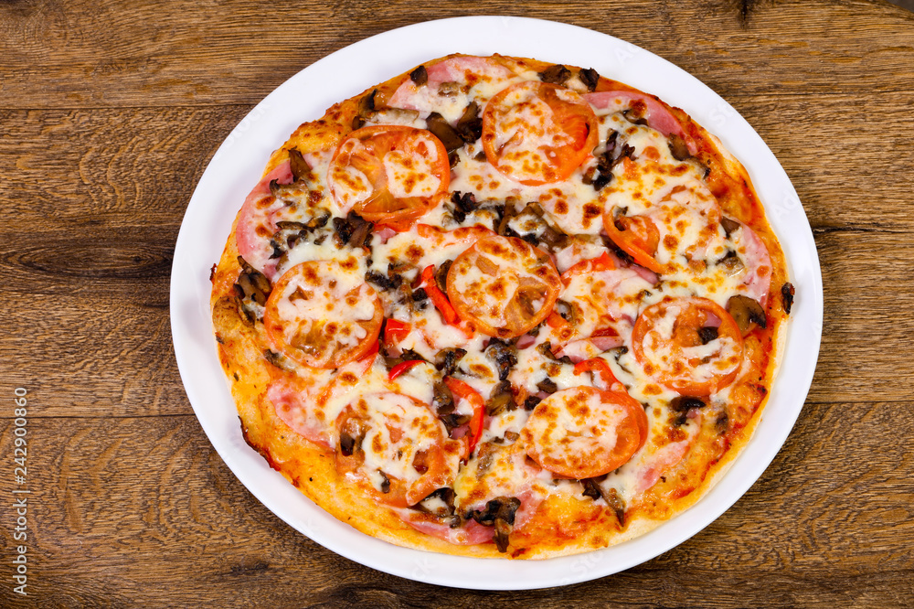 Pizza with ham Pizza with ham