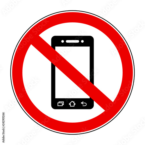 znak zakaz używania telefonu