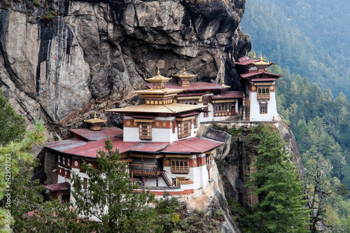 Paro Taktsang: The Tiger's Nest Monastery - Bhutan. Taktsang is the popular name of Taktsang Palphug Monastery, located in the cliffside of Paro valley, in Bhutan.
