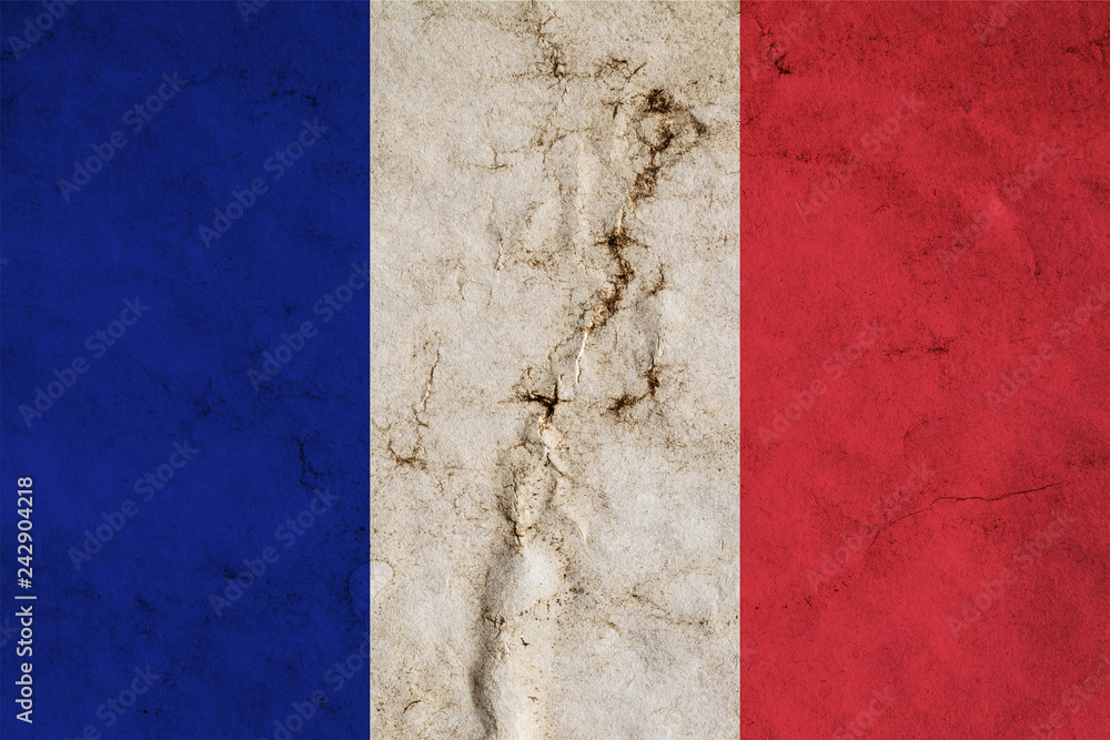 Flag of France with old dirty grunge texture Flag of France with old dirty grunge texture