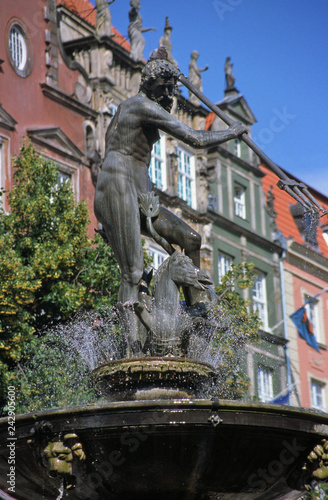 Neptune monument, Gdanska, Dlugi Targ, Poland