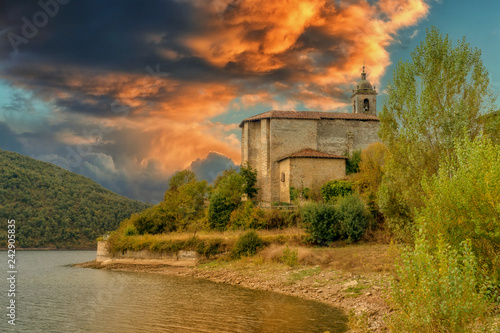 The reservoir of ullibarri-gamboa in Álava, Basque Country