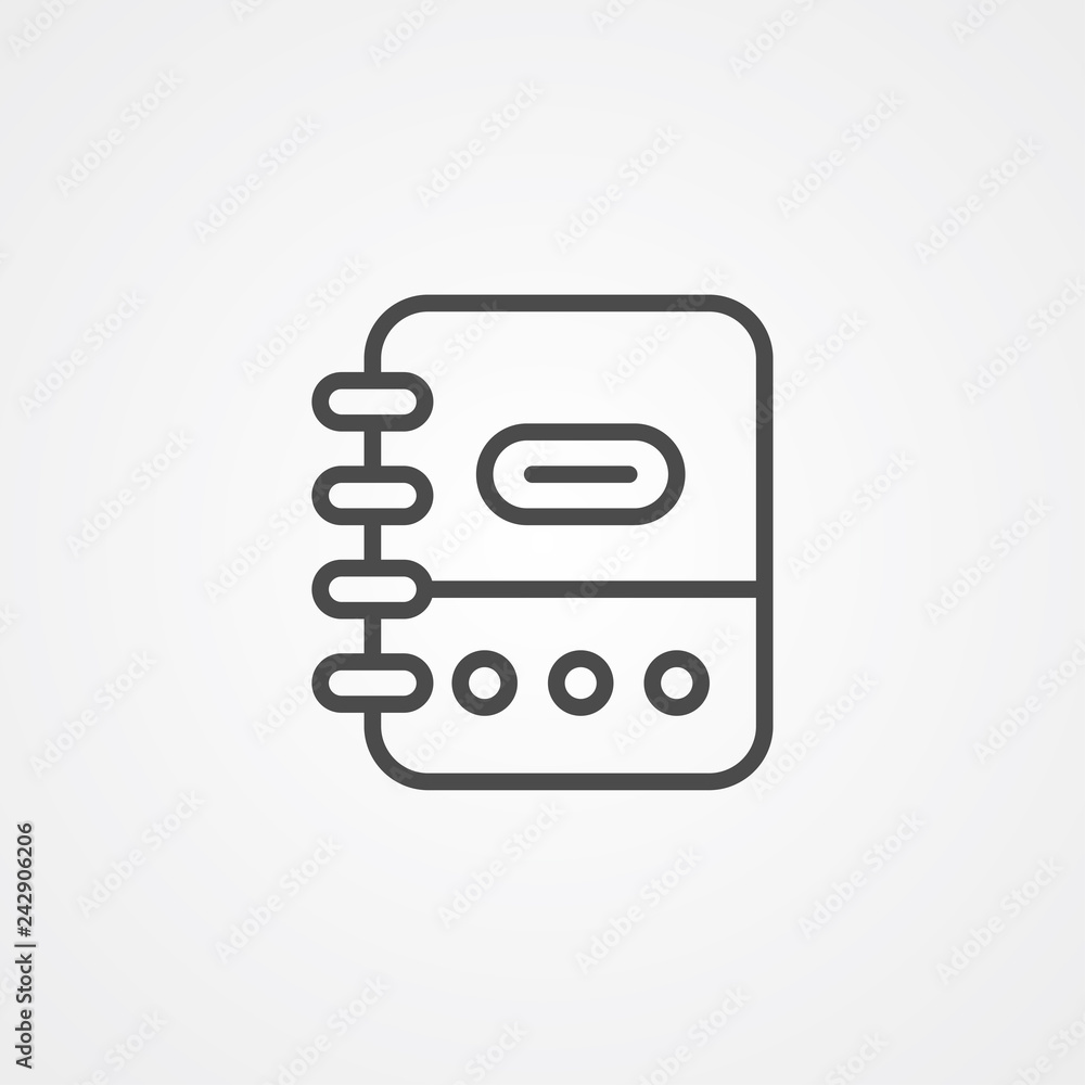 Notebook vector icon sign symbol Notebook vector icon sign symbol