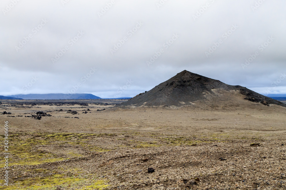 Desolate landscape from Askja caldera area, Iceland