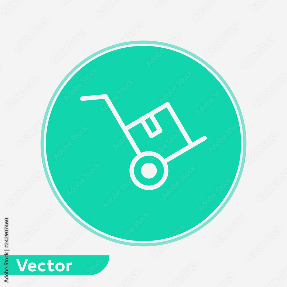 Trolley vector icon sign symbol Trolley vector icon sign symbol