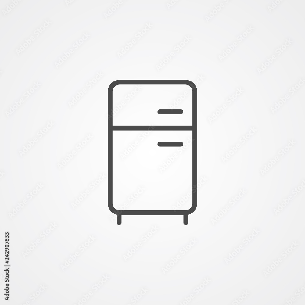 Refrigerator vector icon sign symbol Refrigerator vector icon sign symbol