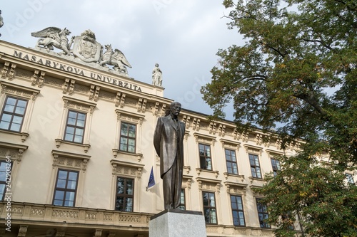 Brno, Czech Republic - Sep 12 2018: Buildings in the center of Brno city. Czech Republic