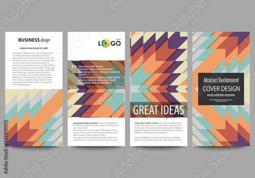 Flyers set, modern banners. Business templates. Cover design template, abstract vector layouts. Tribal pattern, geometrical ornament in ethno syle, ethnic hipster backdrop, vintage fashion background.