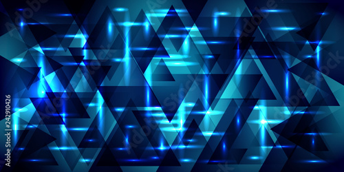Ocean depths and blue intersections on a dark metal background. Bright pattern for a festive mood and interior decoration
