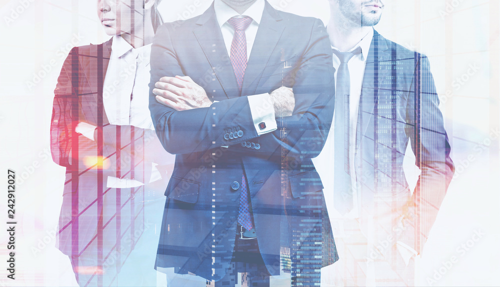 Business leaders and skyscrapers Business leaders and skyscrapers