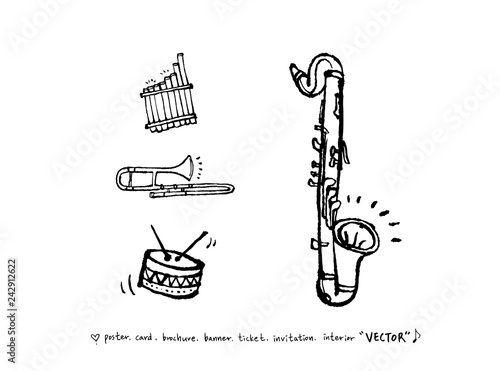 음악회 포스터 / 손으로 그린 음악 일러스트