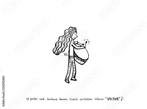 음악회 포스터 / 손으로 그린 음악 일러스트