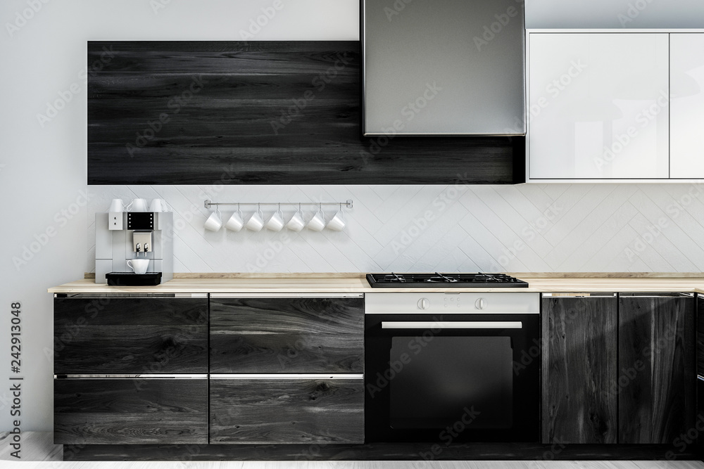 Fototapeta premium Wooden kitchen countertop