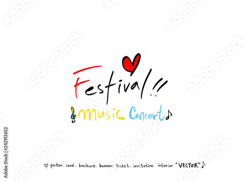 음악회 포스터 / 손으로 그린 음악 일러스트