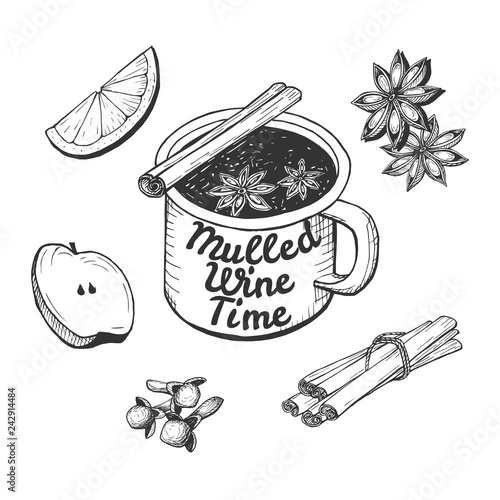 cup with the mulled wine