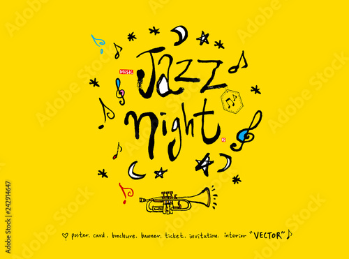 음악회 포스터 / 손으로 그린 음악 일러스트