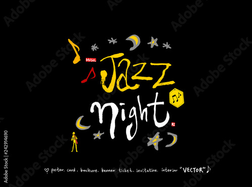 음악회 포스터 / 손으로 그린 음악 일러스트