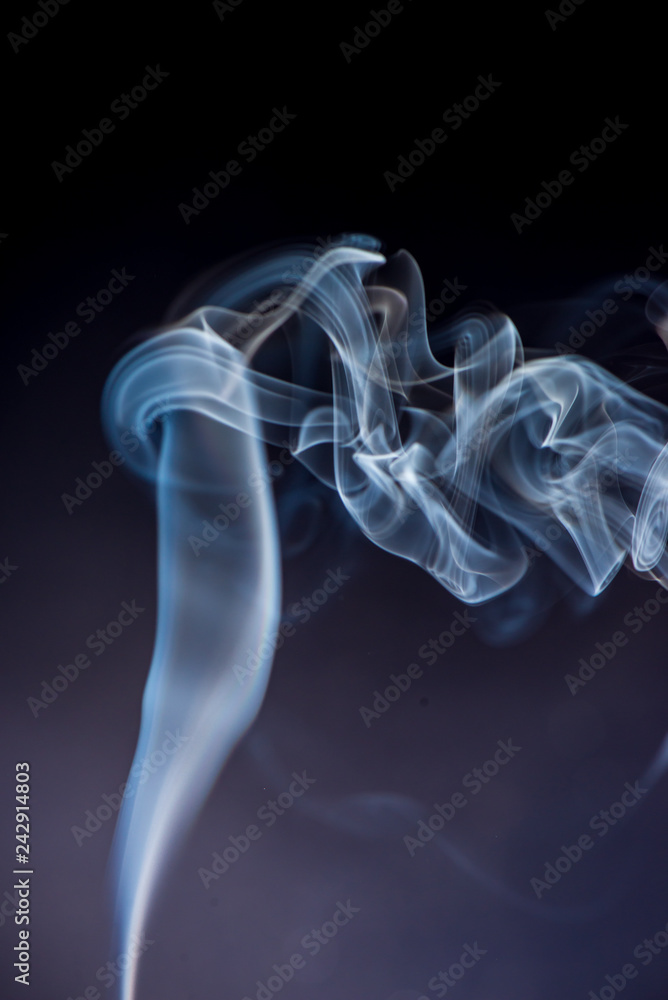Obraz premium white smoke on black background