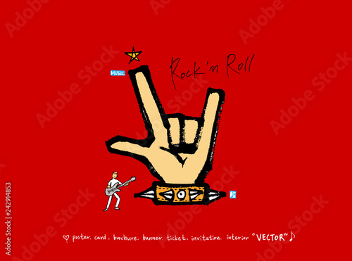 음악회 포스터 / 손으로 그린 음악 일러스트