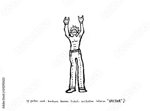 음악회 포스터 / 손으로 그린 음악 일러스트