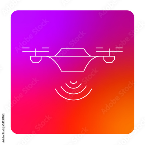 UAV, Drohnen, Icon in line art style, Easy to edit, Vektor