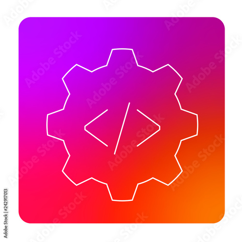 Software, Icon in line art style, Easy to edit, Vektor