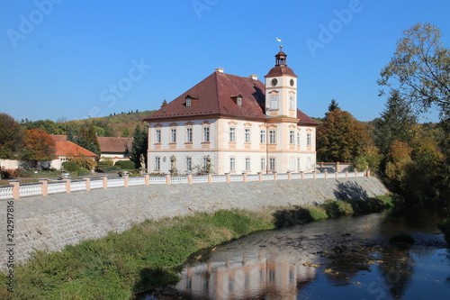 Štěnovice castle on bank of Úhlava river, South Bohemian region, Czech republic
