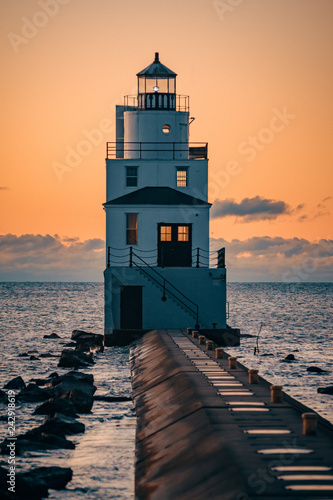 lighthouse at sunrise