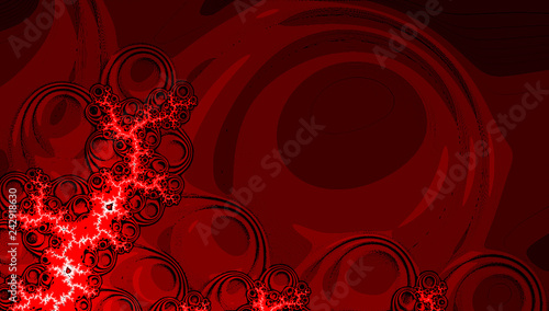 red fractal elegant background for love card or wedding invitation