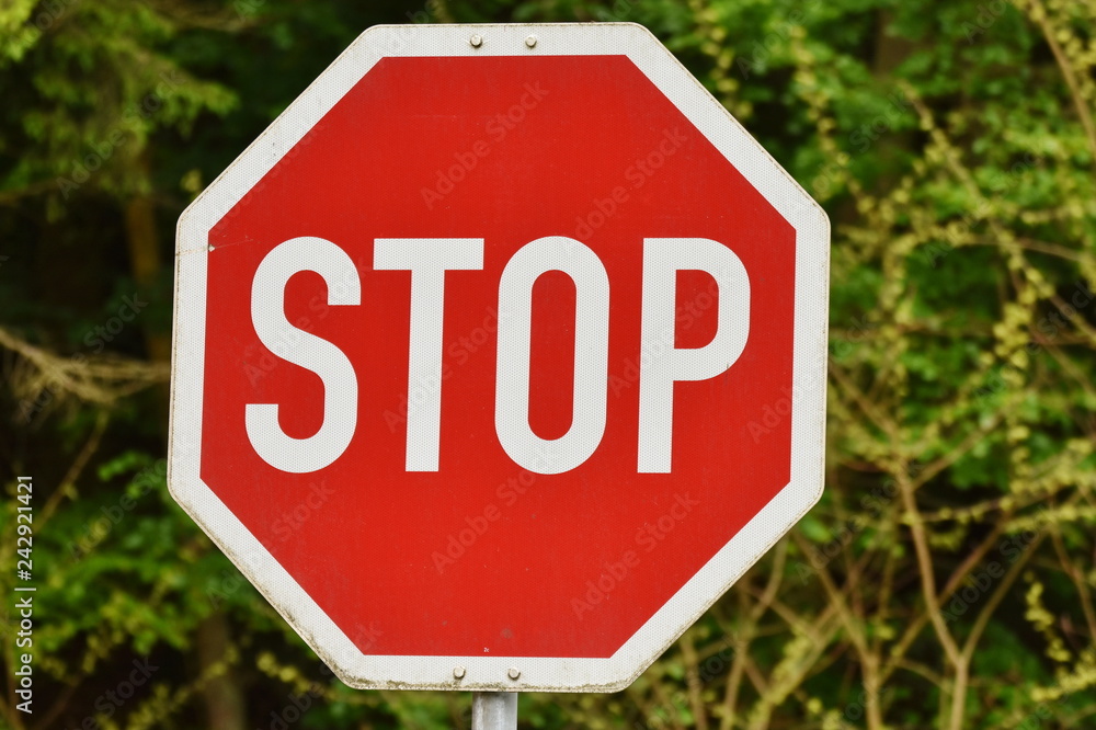stop sign with reflect surface in Germany, stop sign with reflect surface in Germany,