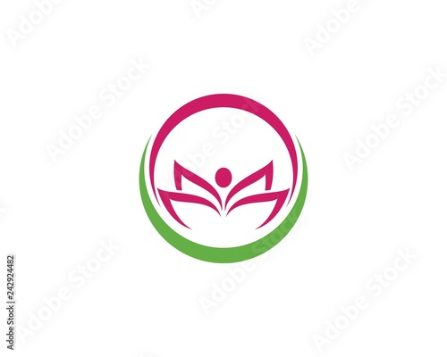 Lotus flowers logo Template