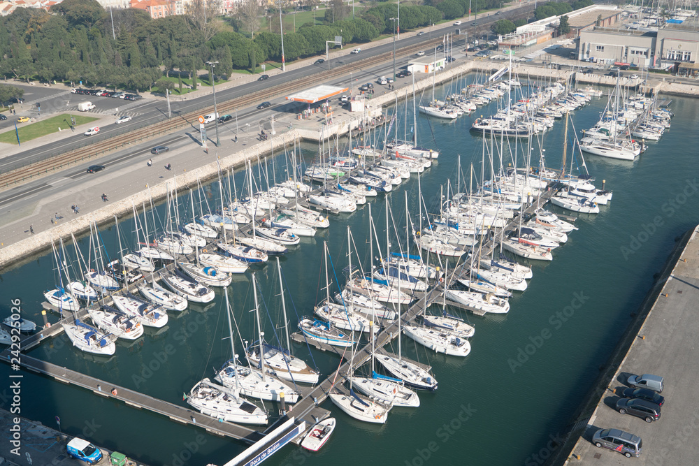 harbor with small boats