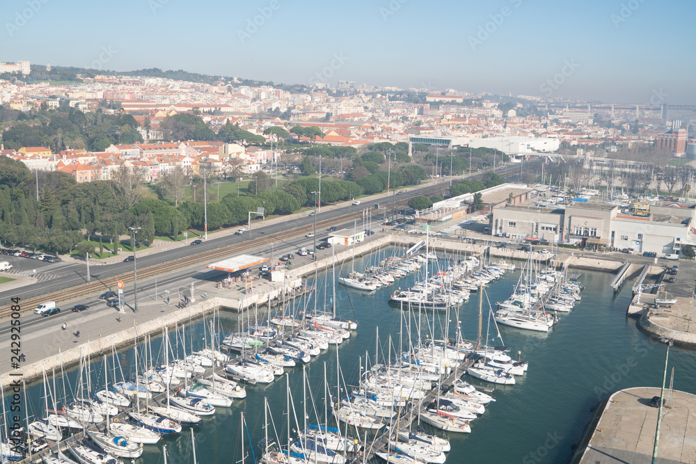 harbor with small boats