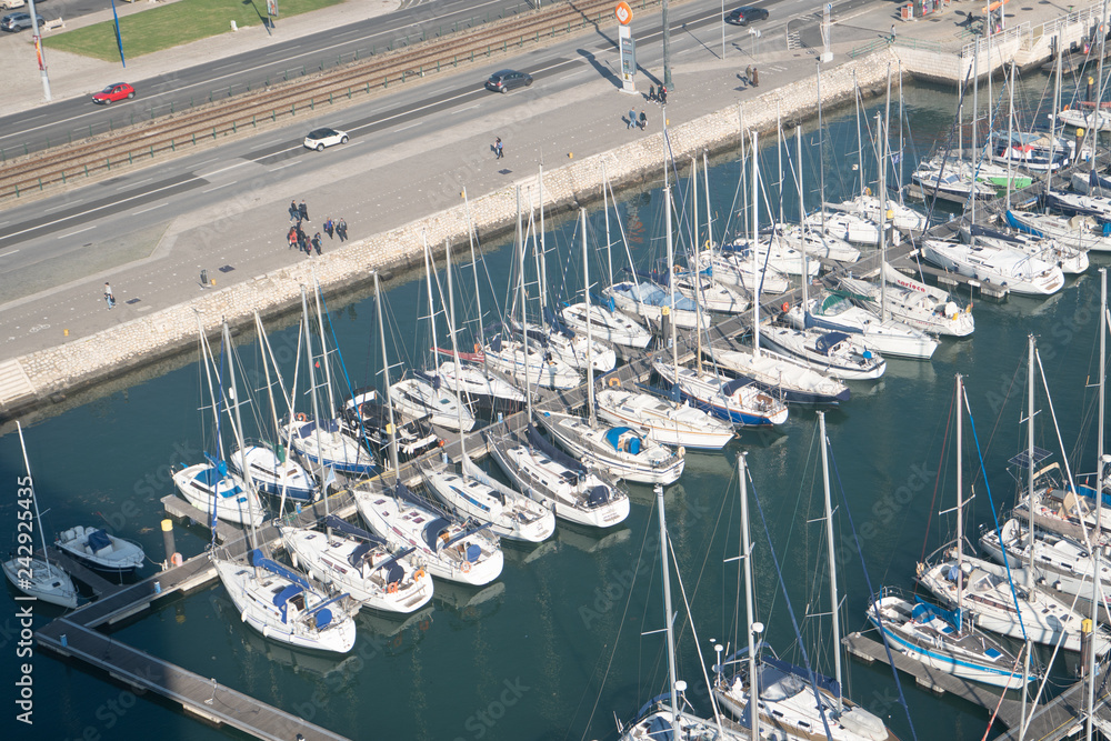 harbor with small boats
