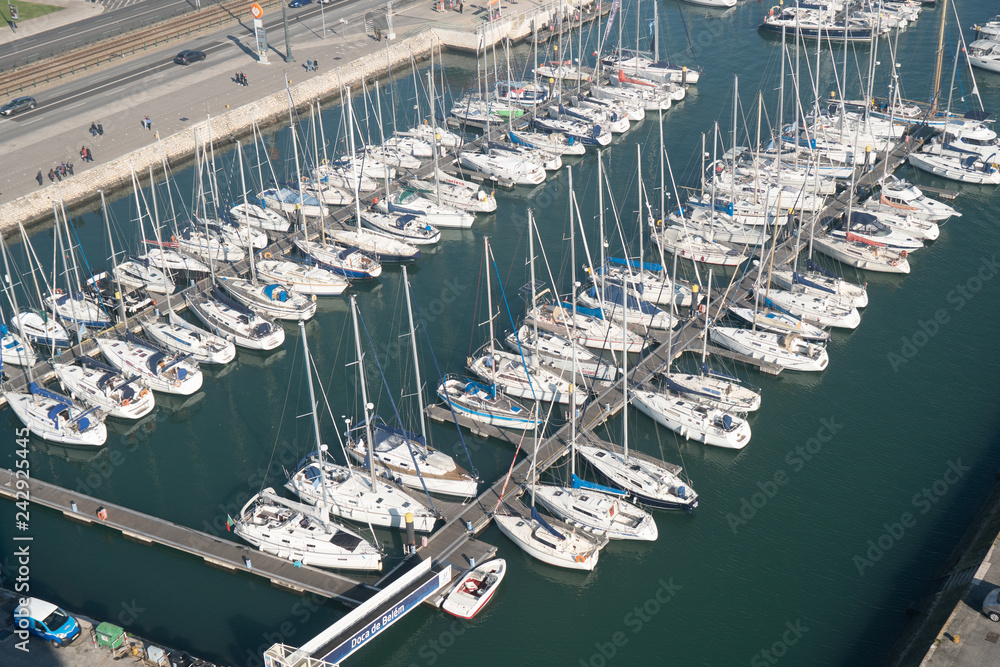 harbor with small boats