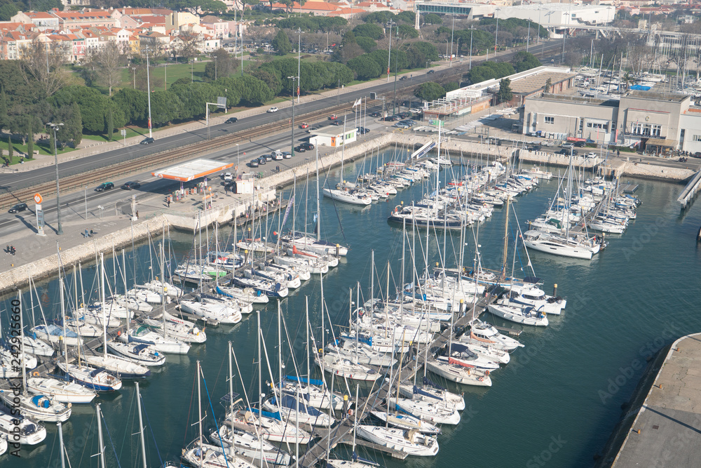 harbor with small boats