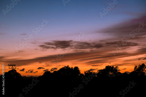 swirling clouds at dawn