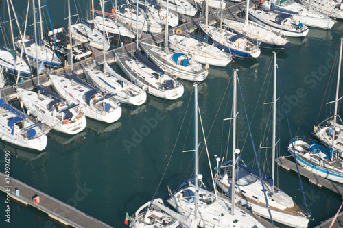 Obraz na płótnie harbor with small boats w salonie