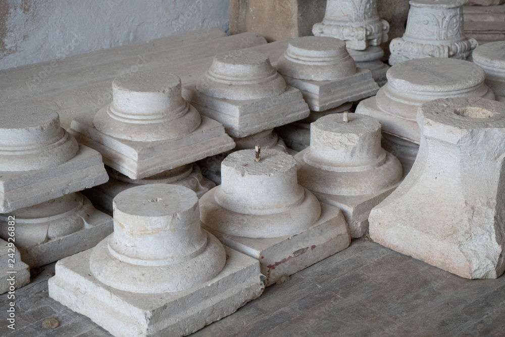 broken clay pillar base
