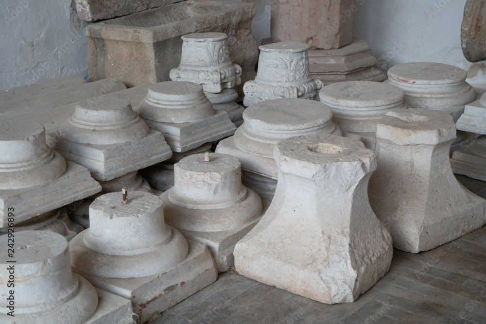 broken clay pillar base