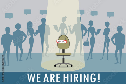 Vacant workplace,human resource recruitment concept,